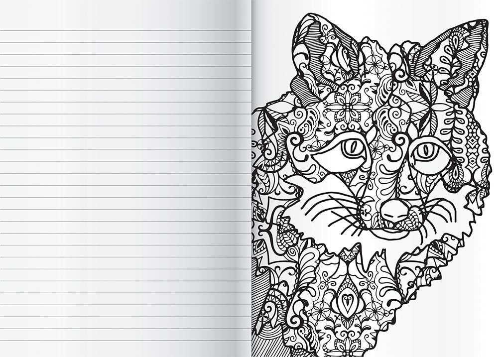 Colour This Journal Decorated Dog