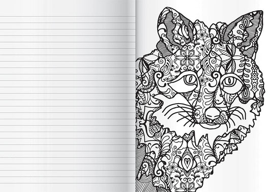 Colour This Journal Decorated Dog