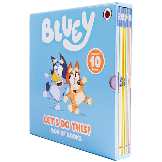 Bluey Let's Do This Box of Books – 10 book collection for early learning ages 2–6
