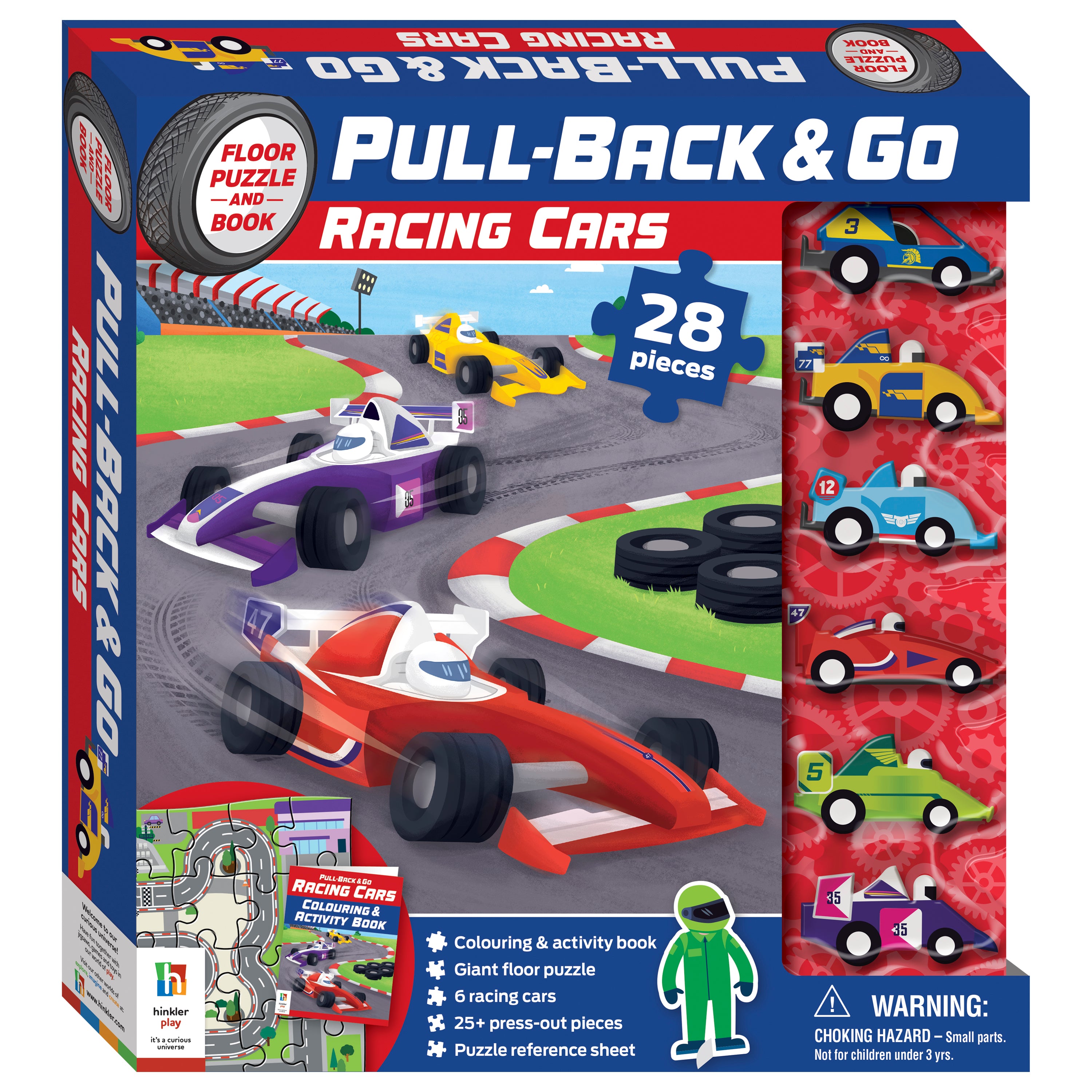 Pull back car track outlet