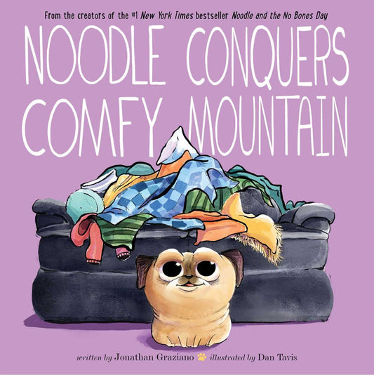 Noodle Conquers Comfy Mountain – picture book cover for early learning centres