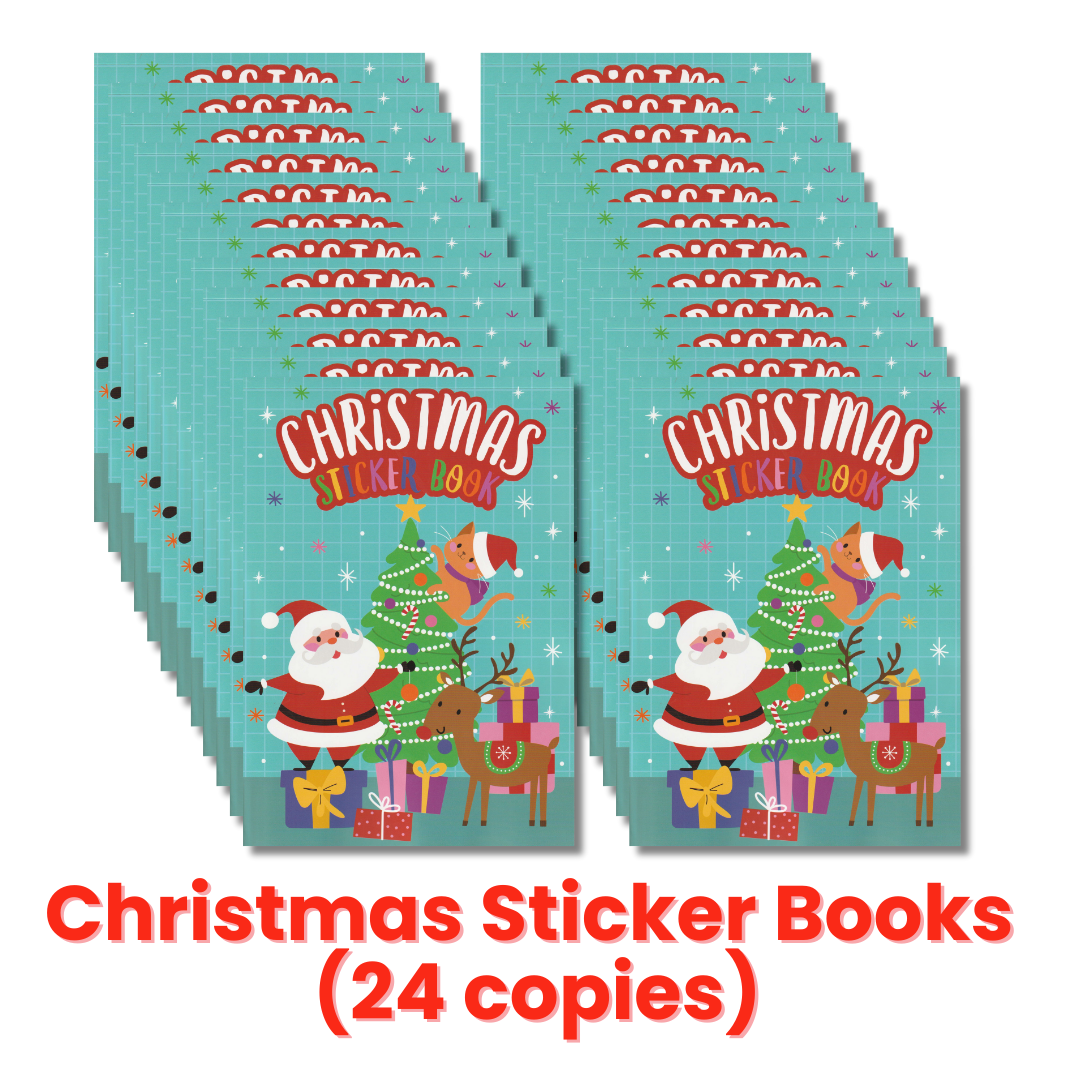 Christmas Sticker Book Pack for Ages 4+ (24 Copies)