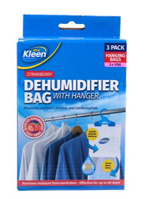 Dehumidifier Bag with Hanger 3pk