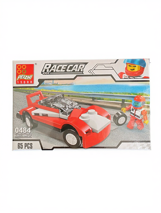 Mini Race Car Building Blocks - Assorted Colours