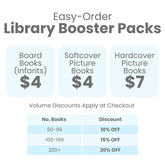Library Booster Book Packs – board book format option for early learning centre libraries