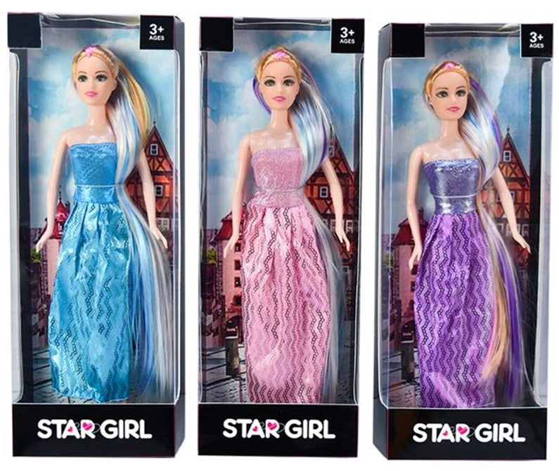 Star Girl Rainbow Hair Doll