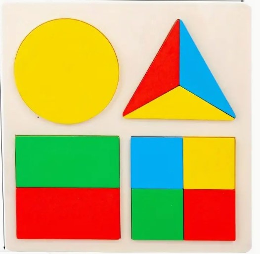 Geometric Shapes Wooden Puzzle