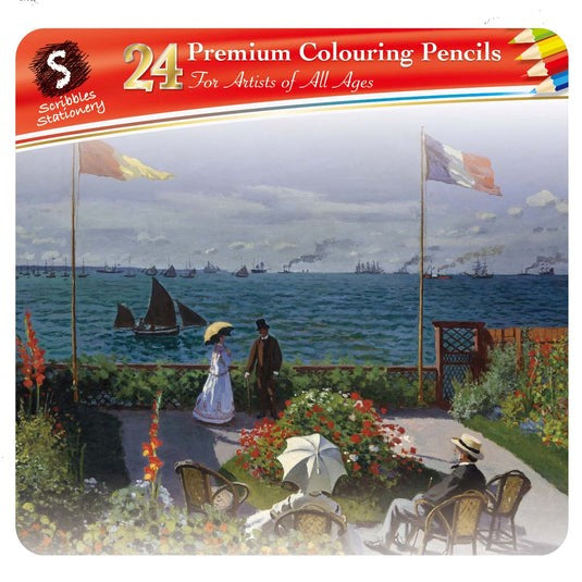 24 Premium Colour Pencils Tin