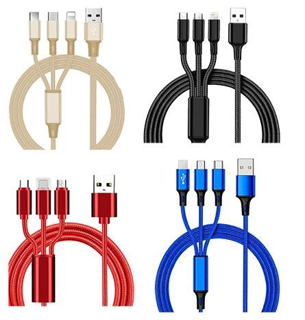 Maxlife Nylon 3-in-1 Cable