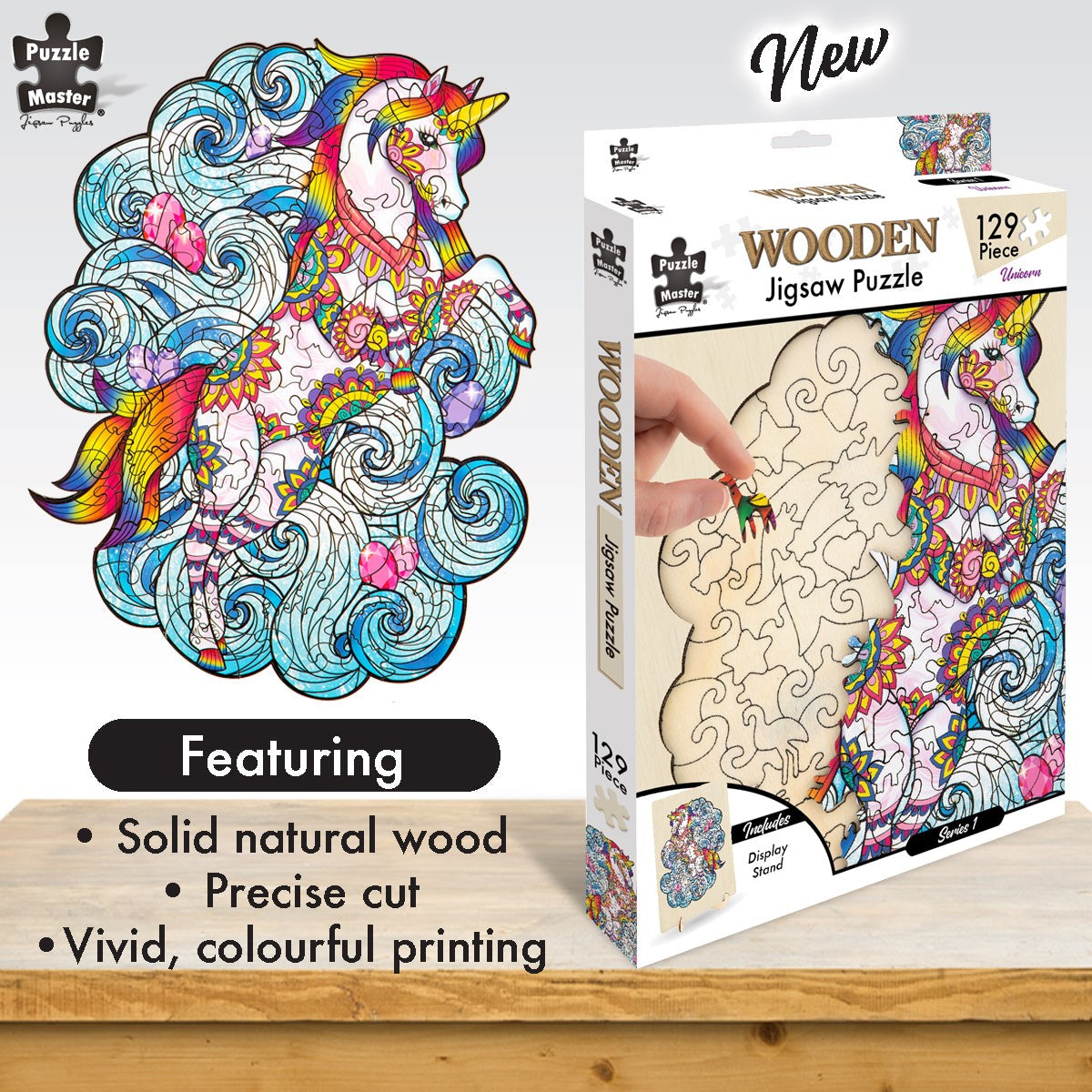 Wooden Puzzle Unicorn