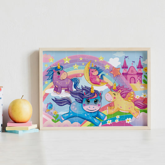 Junior Jigsaw: Rainbow Unicorns 45pc Puzzle