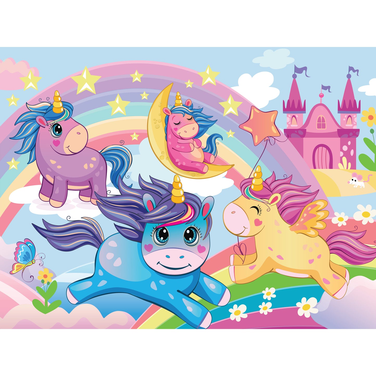 Junior Jigsaw: Rainbow Unicorns 45pc Puzzle
