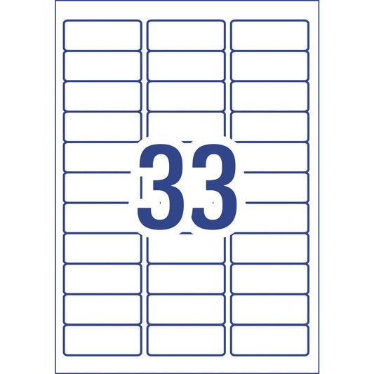 Avery White Mailing Labels - 33 per sheet