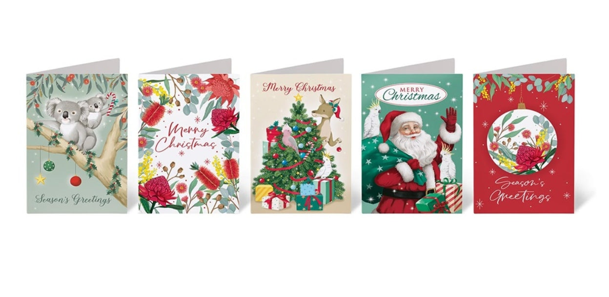 Aussie Christmas Cards - Pack of 10