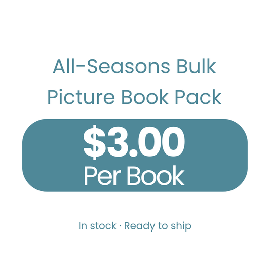 All-Seasons Bulk Picture Book Pack pricing – $3.00 per book, in stock and ready to ship