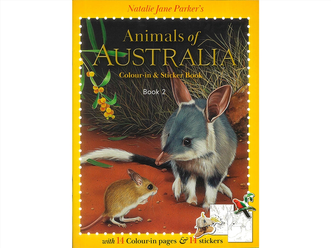 Animals Of Australia Colour-In And Sticker Book