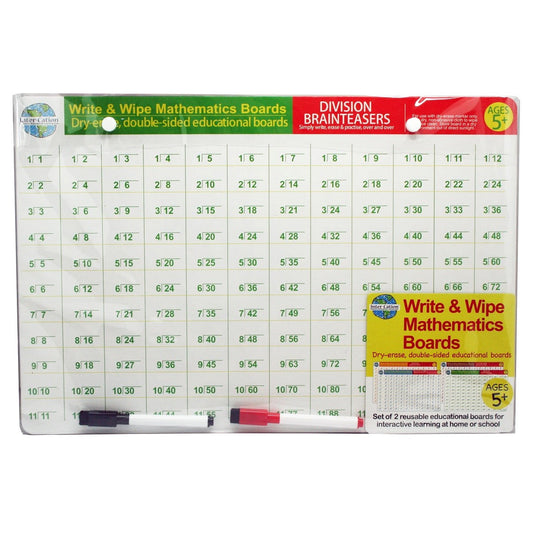 Write & Wipe Maths Boards Set of 2