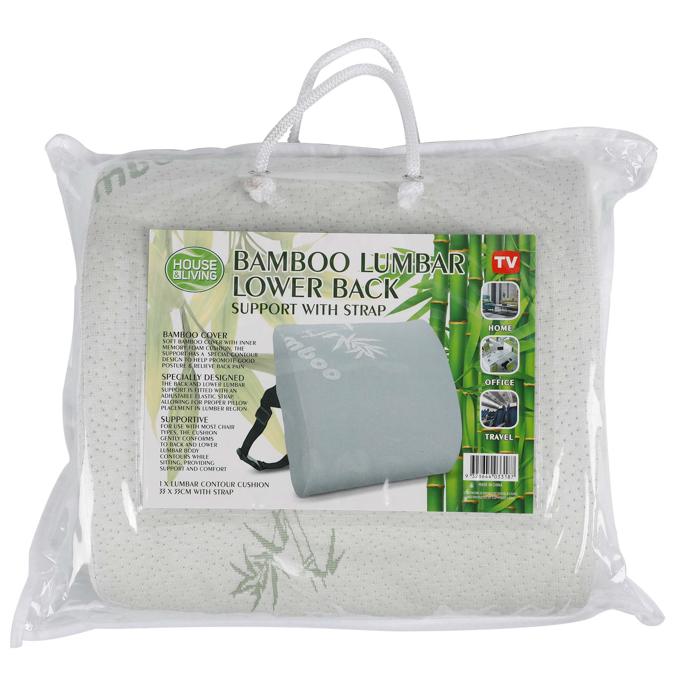 Bamboo Lumbar Support with strap