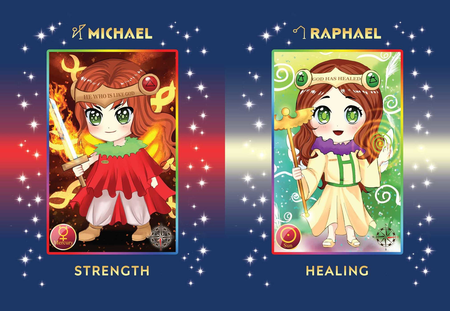 Chibi Anime Angel Cards