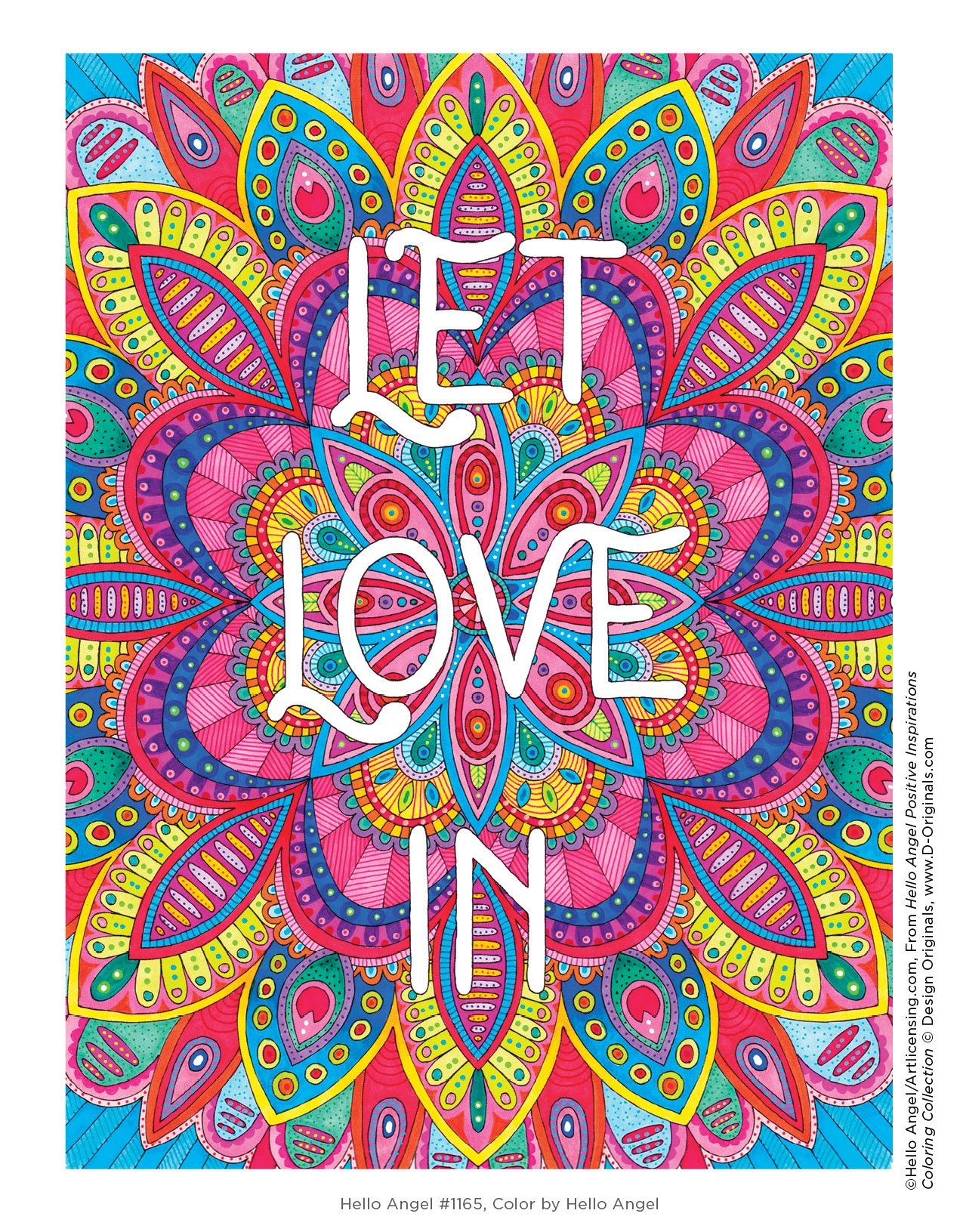 Hello Angel Positive Inspirations Colouring Collection