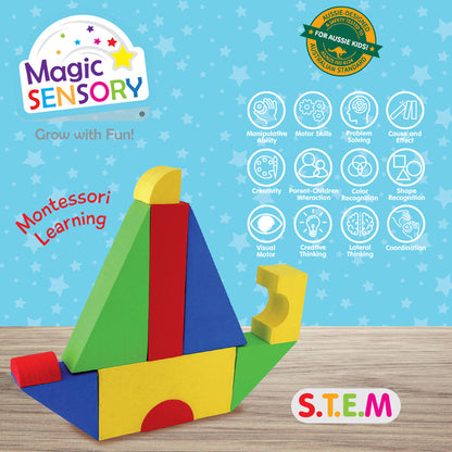 50 Piece EVA Shaped Building Blocks Set