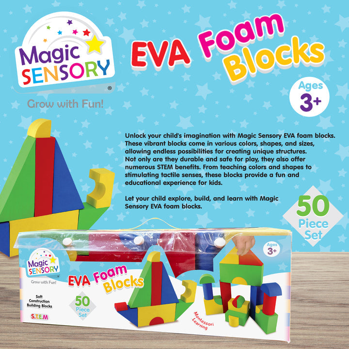 50 Piece EVA Shaped Building Blocks Set