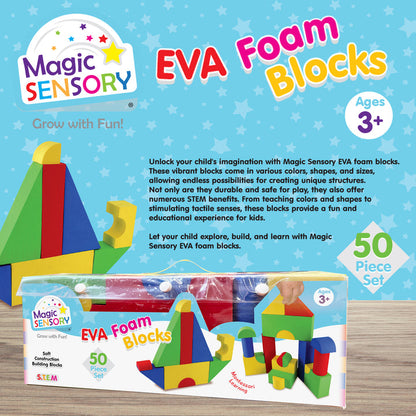 50 Piece EVA Shaped Building Blocks Set