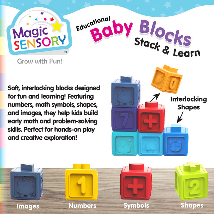 Educational Baby Blocks - Stack & Learn