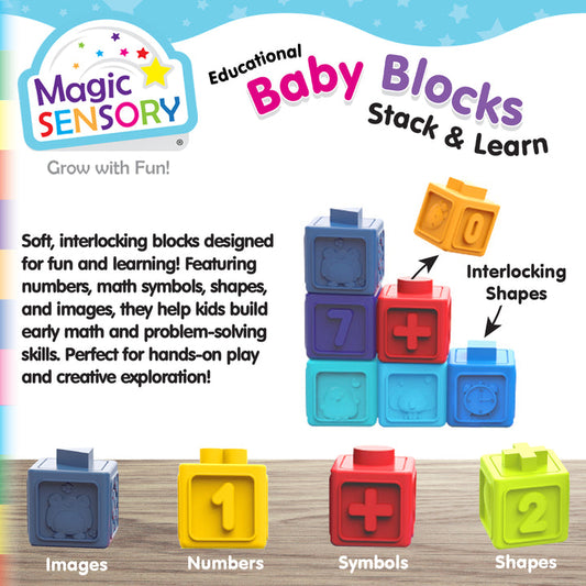 Educational Baby Blocks - Stack & Learn