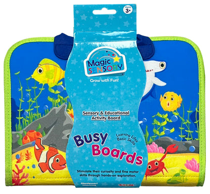 Busy Board Blue - activity busy board for toddlers and early learning centres ages 1-4