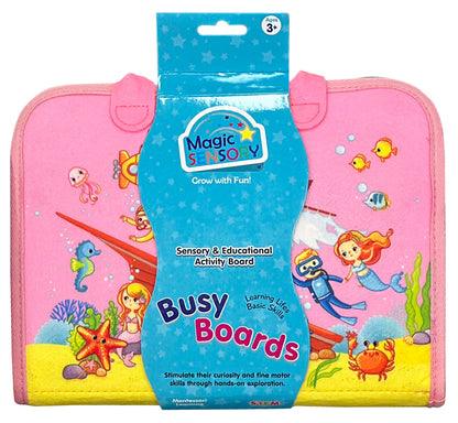 Busy Board Pink - activity busy board for toddlers and early learning centres ages 1-4