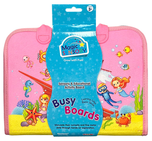 Busy Board Pink - activity busy board for toddlers and early learning centres ages 1-4