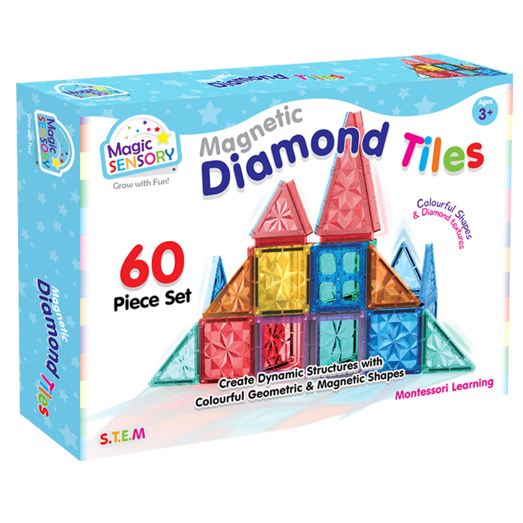 Magnetic Diamond Tiles 60 Piece Set