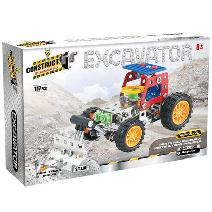 Excavator - buildable construction vehicle toy for early learning centres ages 5+