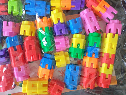 Colorful plastic building blocks