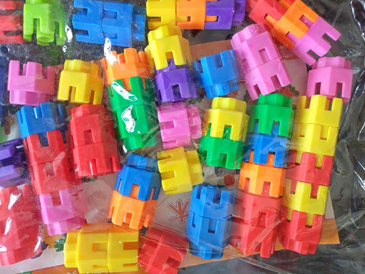 Colorful plastic building blocks