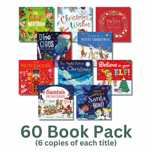Christmas 60 book pack for early learning centres ages 2–6