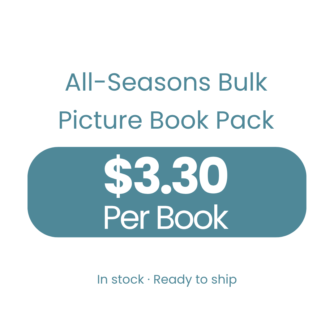 All-Seasons Bulk Picture Book Pack pricing – $3.30 per book, in stock and ready to ship