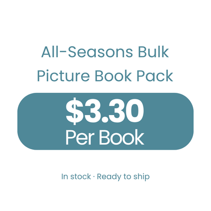All-Seasons Bulk Picture Book Pack pricing – $3.30 per book, in stock and ready to ship