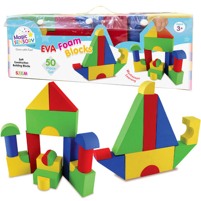 Softie Blocks 50 Piece - soft foam building blocks for early learning centres ages 1-4