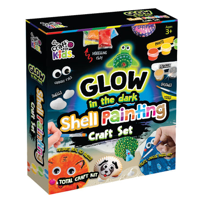 Ultimate Glow in Dark Shell Painting Kit - glow-in-the-dark shell craft kit for children ages 5-10