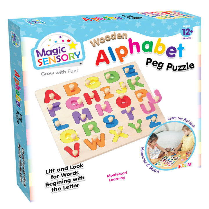 Wooden Alphabet Peg Puzzle