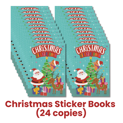Christmas Sticker Books – 24 Pack (Ages 4+)