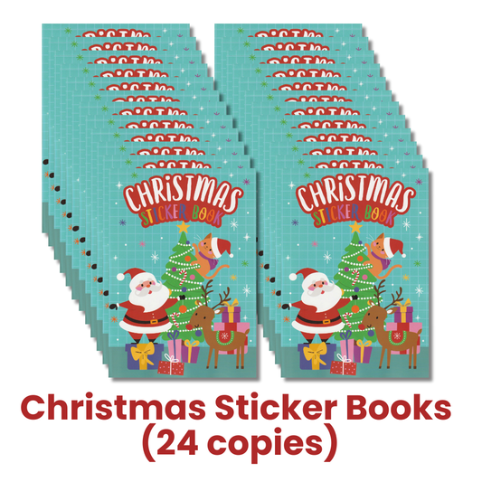 Christmas Sticker Books – 24 Pack (Ages 4+)