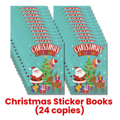 Christmas Sticker Books – 24 pack of Christmas sticker books for early learning centres ages 4+