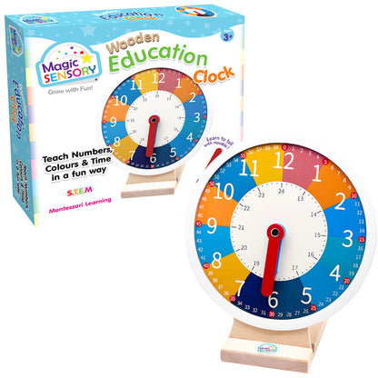 Wooden Education Clock