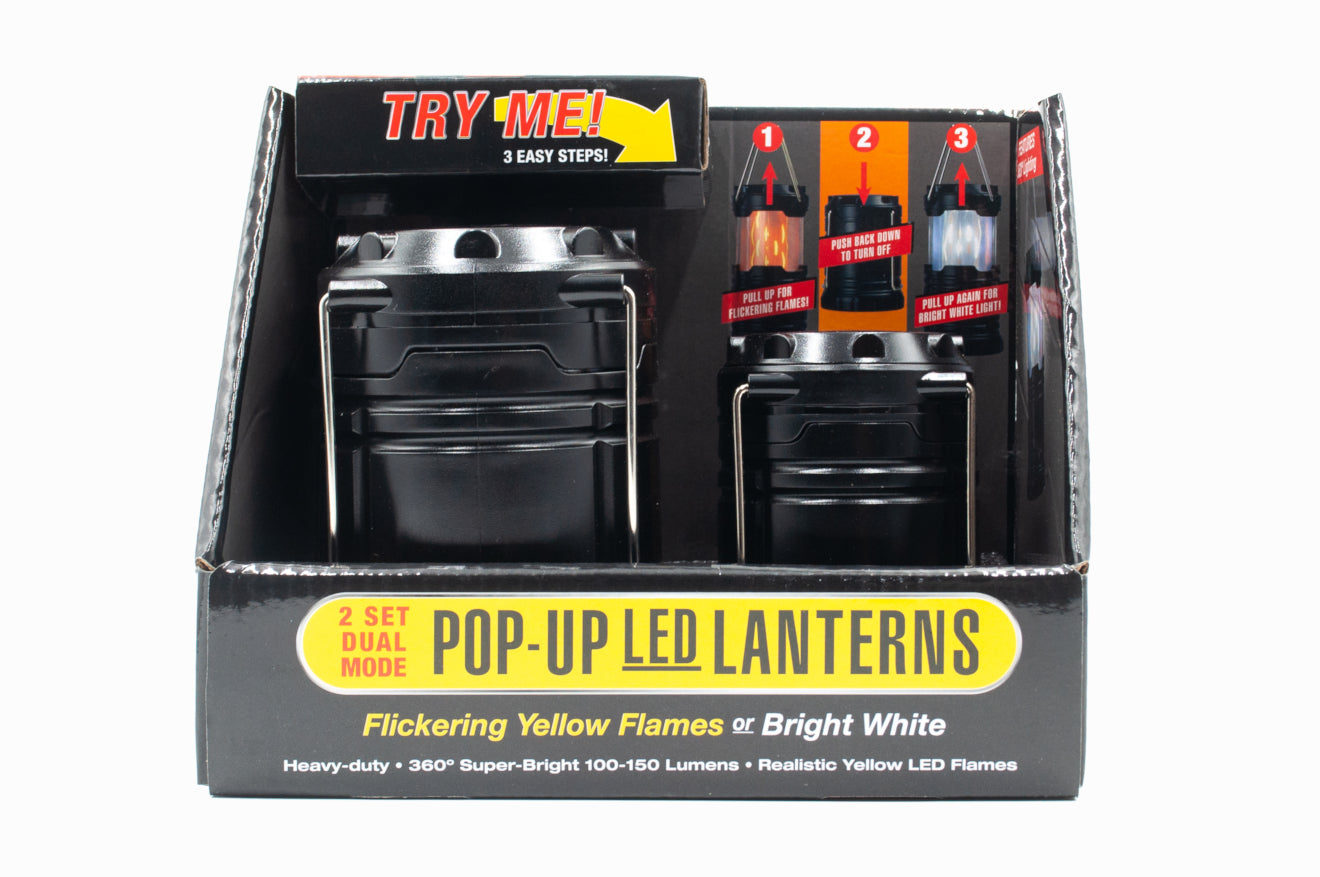 2 Set Dual Mode Pop-Up LED Lanterns