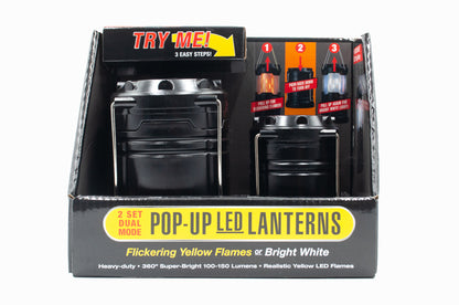 2 Set Dual Mode Pop-Up LED Lanterns