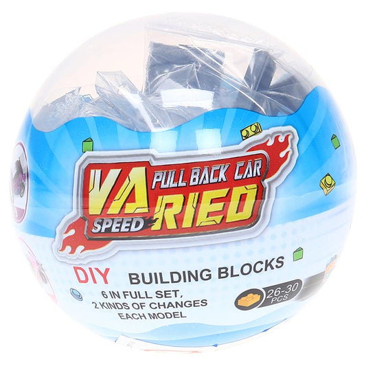 Building Brick Blind Egg Pull Back Race Car