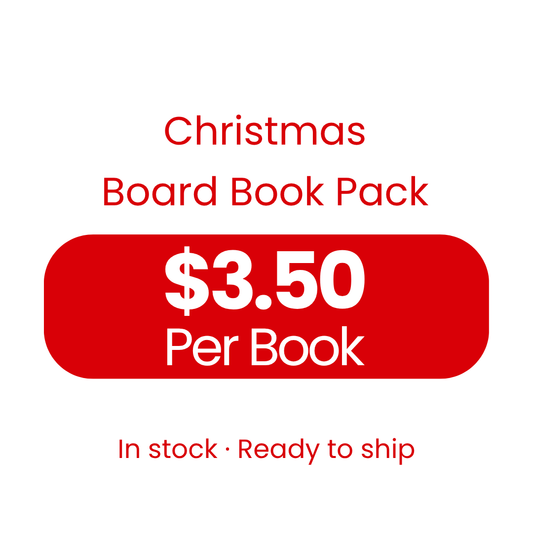 Christmas Board Book Pack pricing – $3.50 per book, in stock and ready to ship
